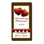 Erdbeere behält Canning Jar Label 1 (Vorne)
