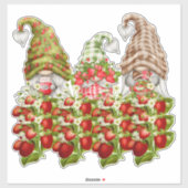 Erdbeere benamen ein Feld von Erdbeeren 14"x14" Aufkleber (Blatt)