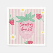 Erdbeere Berry Erste Geburtstag Papier Servietten (Vorderseite)