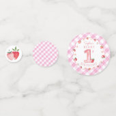 Erdbeere Berry Erster Tisch Konfetti (Rückseiten)