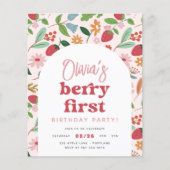 Erdbeere Berry First Budget Geburtstagsfeier (Vorderseite)