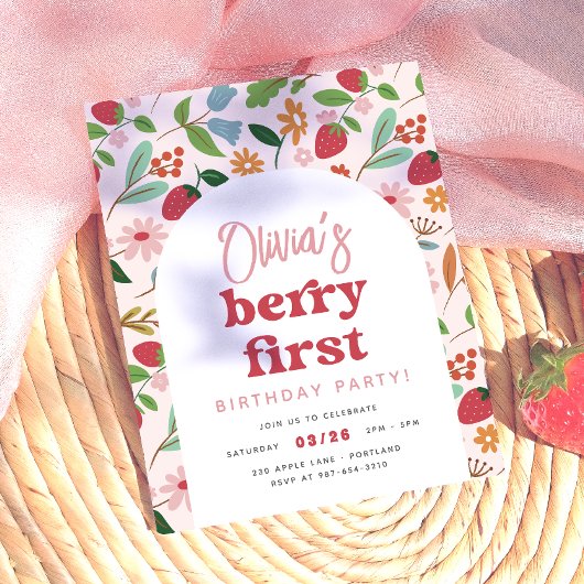 Erdbeere Berry First Budget Geburtstagsfeier