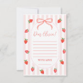 Erdbeere Berry First Time Capsule Karte (Vorderseite)