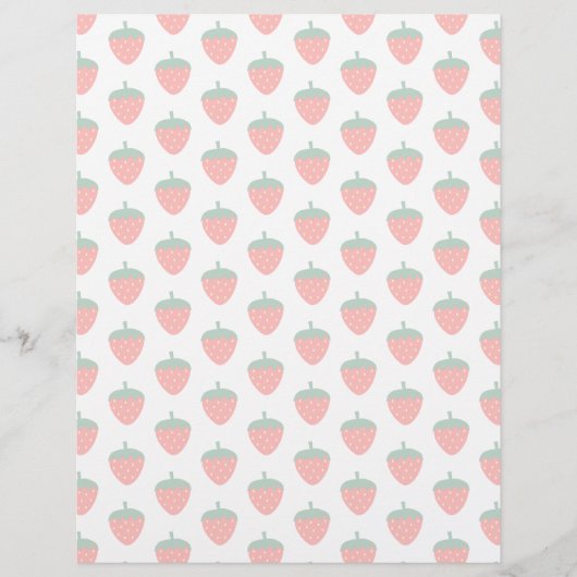 Erdbeere Berry Fruit Red Farm Sommer Produktion Briefbogen (Vorderseite)