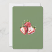 Erdbeere Berry Süßer Geburtstag Einladung (Rückseite)