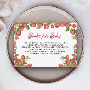 Erdbeere Berry Sweet Baby Shower Bücher für Baby Begleitkarte