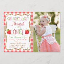 Erdbeere Berry Sweet Pink Rot Erster Geburtstag