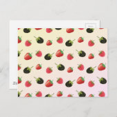Erdbeere, BlackBerry, Himbeere: leckeres Obst Postkarte (Vorne/Hinten)