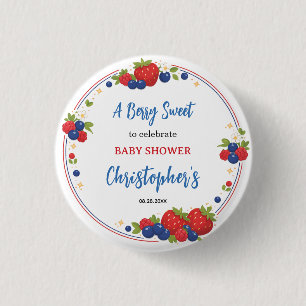 Erdbeere Blaubeere Beere Süße Babyparty Button