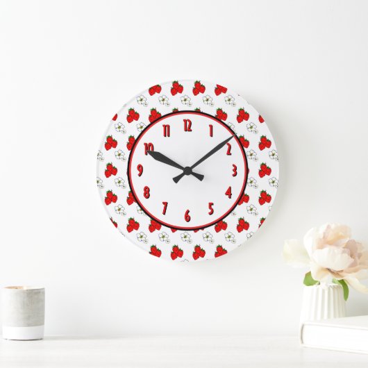 Erdbeere Blume Retro Kitchenette Uhr (Zuhause)