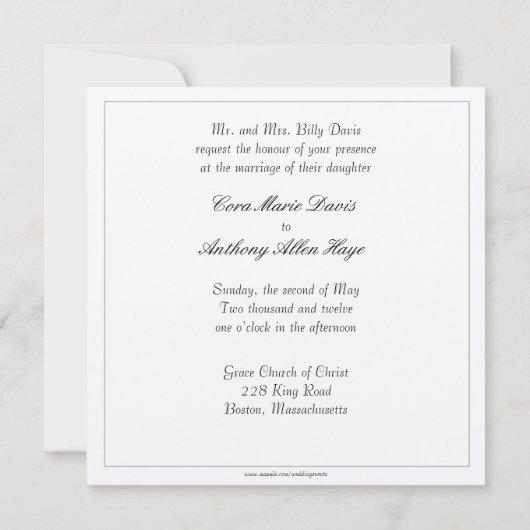 Erdbeere-Blume Save The Date (Rückseite)