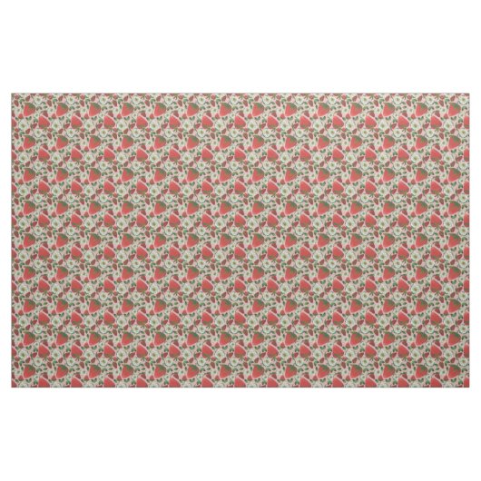 Erdbeere Blumenrosa Muster Stoff (Fat Quarter (45,7 x 55,9 cm))