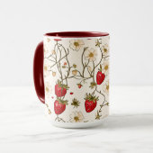 Erdbeere Botanisch Tasse (Vorderseite Links)
