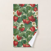 Erdbeere Botanische Erdbeeren Badhandtuch Set (Handtuch)