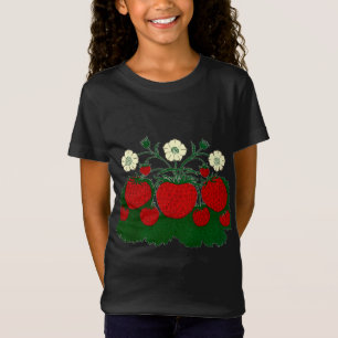 Erdbeere Botanische Illustration Frucht Vintag T-Shirt