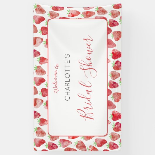 Erdbeere-Brautparty Banner (Vertikal)