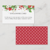 Erdbeere-Brautparty Begleitkarte (Vorne/Hinten)