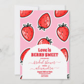 Erdbeere-Brautparty Einladung (Vorderseite)