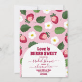 Erdbeere-Brautparty Einladung (Vorderseite)