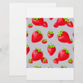 Erdbeere Briefpapier (Vorne/Hinten)