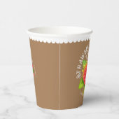 Erdbeere Brown Design. Pappbecher (Rechts)