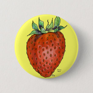 Erdbeere Button