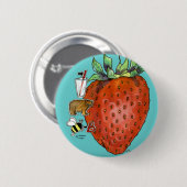 Erdbeere Button (Vorne & Hinten)