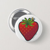 Erdbeere-Button Button (Vorne & Hinten)