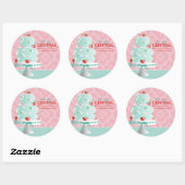 Erdbeere Cake Business Sticker (Blatt)