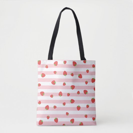 Erdbeere Candy Pink Muster Tasche (Vorderseite)