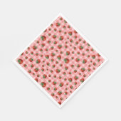 Erdbeere Check Serviette (Ecke)
