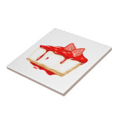 Erdbeere Cheesecake köstlicher Kuchen Fliese (Seite)