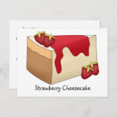 Erdbeere Cheesecake Rezept Karte (Vorne/Hinten)