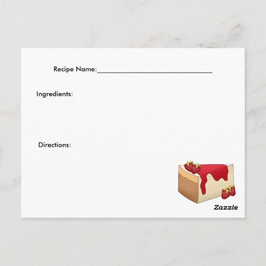 Erdbeere Cheesecake Rezept Karte (Rückseite)