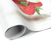 Erdbeere Cooles Trinkobst Umhüllungspapier Geschenkpapier (Rolleneckpunkt)