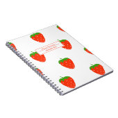 Erdbeere Cotattcore Name und Thema Notizblock (Rechte Seite)