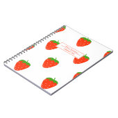 Erdbeere Cotattcore Name und Thema Notizblock (Linke Seite)