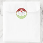 Erdbeere Cupcake Bäckerei Box Siegel Runder Aufkleber (Tasche)