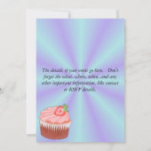 Erdbeere Cupcake Einladung (Rückseite)