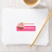 Erdbeere Cupcake Labels Adressaufkleber (Insitu)