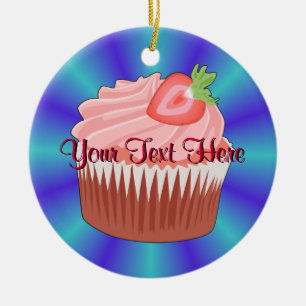 Erdbeere Cupcake Ornament