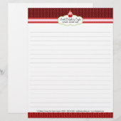 Erdbeere Cupcake Rezept Papier (Vorne/Hinten)