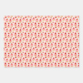 Erdbeere Cupcakes Umhüllungspapier Blatt Set 3 (Vorderseite)