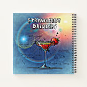 Erdbeere Daiquiri (#10 von 12 Sets mit Rezept für  Notizblock (Rückseite)