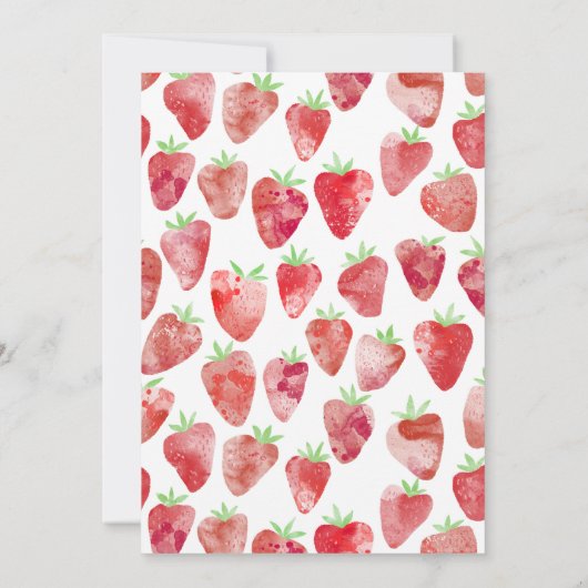 Erdbeere Dankeskarte (Rückseite)