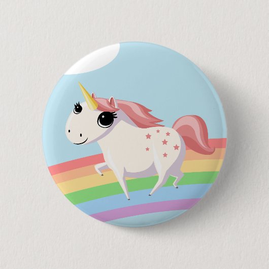Erdbeere das Einhorn Button (Vorderseite)