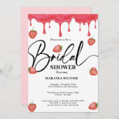 Erdbeere Das ist eine Einladung zur Brautdusche (Vorne/Hinten)