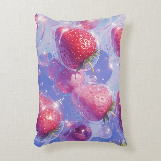 Erdbeere Dekokissen (Vorderseite(Vertikal))