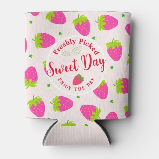 Erdbeere Dosenkühler (Vorderseite)