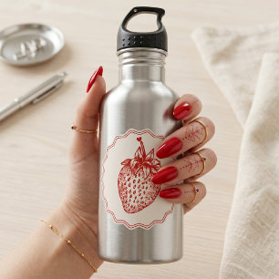 Erdbeere Edelstahlflasche